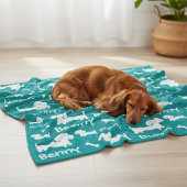 Aangepaste Dachshund Fleece Blanket voor Doxies
