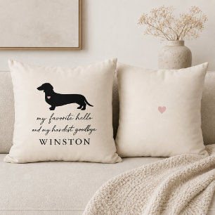 Aangepaste Dachshund-herdenking Aandenken aan ve Kussen