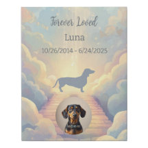 Aangepaste Dachshund-herdenkingscanvas – Regenboog