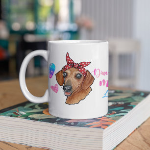 Aangepaste Dachshund Moeder Mooie Moederdag Hond L Koffiemok