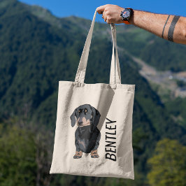 Aangepaste Dachshund Pet-naam | Cute Doggy Goody Tote Bag