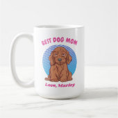 Aangepaste Dachshund Puppy Dog mam Koffiemok (Links)