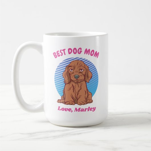 Aangepaste Dachshund Puppy Dog mam Koffiemok (Links)