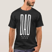 Aangepaste Dad Font Tekst Personaliseren Black Men T-shirt (Voorkant)