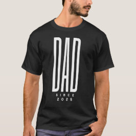 Aangepaste Dad Font Tekst Personaliseren Black Men T-shirt