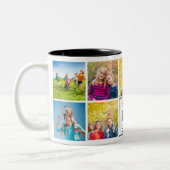 Aangepaste DAD-foto op maat Tweekleurige Koffiemok (Links)