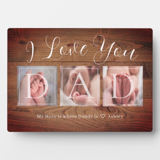 Aangepaste DAD-fotocollage Vaderdag Fotoplaat (voorkant)