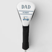 Aangepaste DAD naam Waterverf Winkelwagen Golfheadcover (Voorkant)