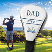 Aangepaste DAD naam Waterverf Winkelwagen Golfheadcover