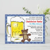 Aangepaste Dadchelor Party-uitnodigingen - Diaper Kaart (Staand voorkant)