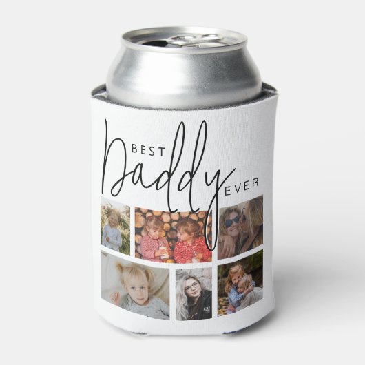 Aangepaste Daddy 12 fotocollage Blikjeskoeler (Blikje Voorkant)