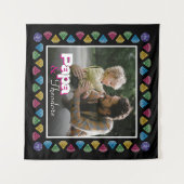 Aangepaste Daddy & Kind Fotoherinnering – geperson Wandkleed (Voorkant (horizontaal))