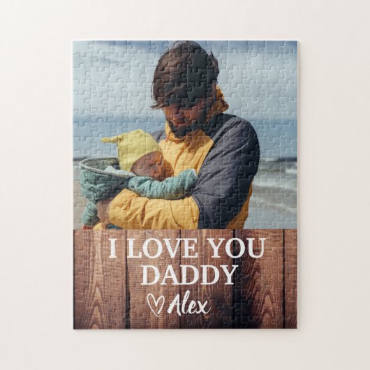 Aangepaste Daddy legpuzzel Ik hou van jou Daddy Fo (Verticaal)