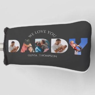 Aangepaste Daddy Letter Foto Collage Golf Golfheadcover