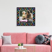 Aangepaste Daddy & Me Fotoherinnering – gepersonal Canvas Afdruk (Insitu (Woonkamer))