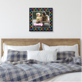 Aangepaste Daddy & Me Fotoherinnering – gepersonal Canvas Afdruk (Insitu (Slaapkamer))