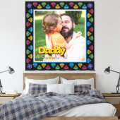 Aangepaste Daddy & Me Fotoherinnering – gepersonal Canvas Afdruk (Insitu (Slaapkamer))