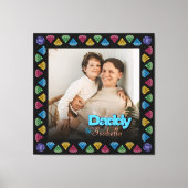 Aangepaste Daddy & Me Fotoherinnering – gepersonal Canvas Afdruk (Voorkant)