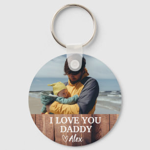 Aangepaste Daddy-sleutelhanger, Ik hou van jou Dad Sleutelhanger