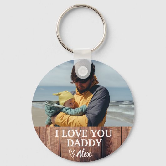 Aangepaste Daddy-sleutelhanger, Ik hou van jou Dad Sleutelhanger (Voorkant)