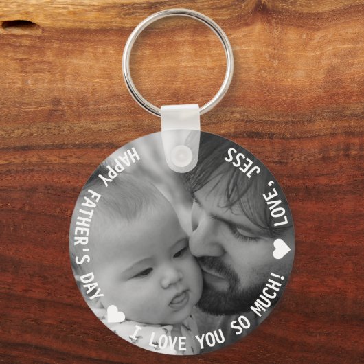 Aangepaste Daddy-sleutelhanger, Ik hou van jou Dad Sleutelhanger (Voorkant)