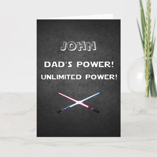 Aangepaste DAD's POWER UNLIMITED POWER Lightsabers Kaart (Voorkant)
