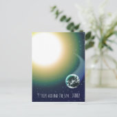 Aangepaste dag gaat rond de zon briefkaart (Staand voorkant)