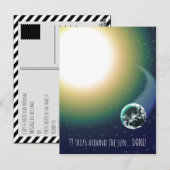 Aangepaste dag gaat rond de zon briefkaart (Voorkant / Achterkant)