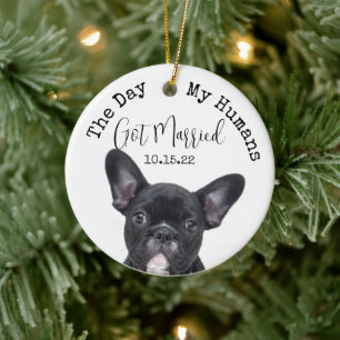 Aangepaste dag Mijn mensen Getrouwd Huisdier Hond Keramisch Ornament