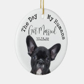 Aangepaste dag Mijn mensen Getrouwd Huisdier Hond  Keramisch Ornament (Rechts)