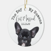 Aangepaste dag Mijn mensen Getrouwd Huisdier Hond Keramisch Ornament (Links)