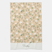 Aangepaste dagdoek – Vanille Bloemstijl Theedoek (Verticaal)