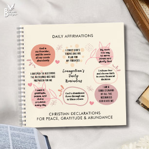 Aangepaste dagelijkse affirmaties Christelijke Bij Notitieboek