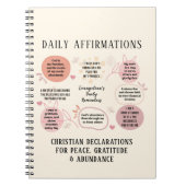 Aangepaste Dagelijkse Affirmaties Christelijke Bij Notitieboek (Voorkant)