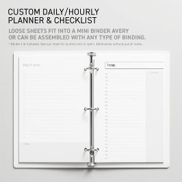 Aangepaste dagelijkse ongedateerde planner mini bi briefpapier