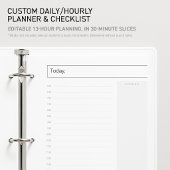 Aangepaste dagelijkse ongedateerde planner mini bi briefpapier
