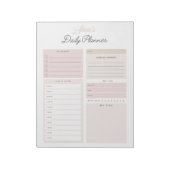 Aangepaste dagelijkse planner notitieblok (Linkerzijde)