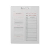 Aangepaste dagelijkse planner notitieblok (Linkerzijde)