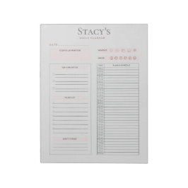 Aangepaste dagelijkse planner notitieblok