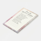 Aangepaste Dagelijkse Reset Zelfzorg Checklist Post-it® Notes (Schuin)