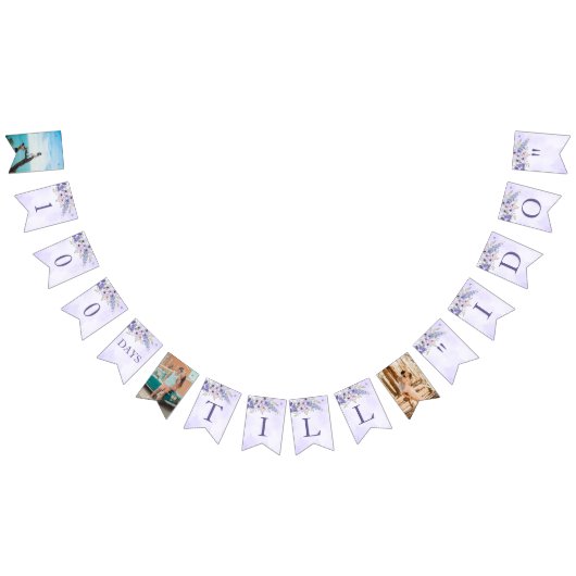 Aangepaste dagen tot ik een bloemige bruidsdouche vlaggetjes (Alle)