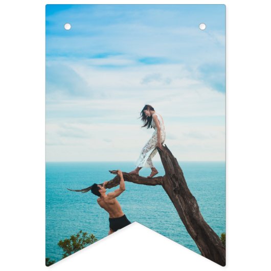 Aangepaste dagen tot ik een bloemige bruidsdouche  vlaggetjes (Eerste vlag)