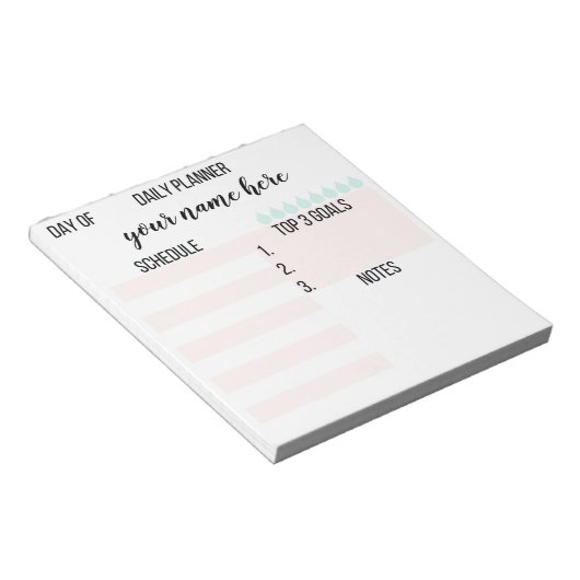 Aangepaste Daily Planner-laptop Notitieblok (Schuin)