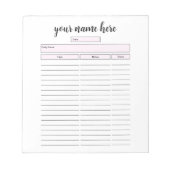 Aangepaste Daily Planner-laptop Notitieblok (Voorkant)