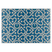 Aangepaste Daisy Chains on Blue, Glass Cutting Boa Snijplank (Voorkant)