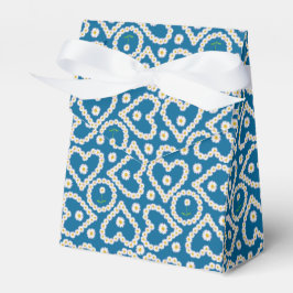 Aangepaste Daisy Chains op blauw, Tent Favor Box Bedankdoosjes