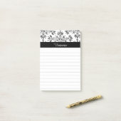 Aangepaste  Daisy Floral Art Lined Stickie Post-it® Notes (Op bureau)