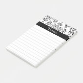 Aangepaste  Daisy Floral Art Lined Stickie Post-it® Notes (Schuin)