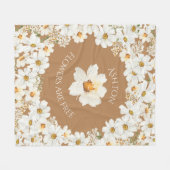 Aangepaste Daisy Floral Flowers zijn gratis Fleece Deken (Voorkant (Horizontaal))