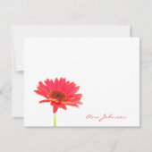 Aangepaste daisy Floral-platte notitiekaarten Kaart (Voorkant)